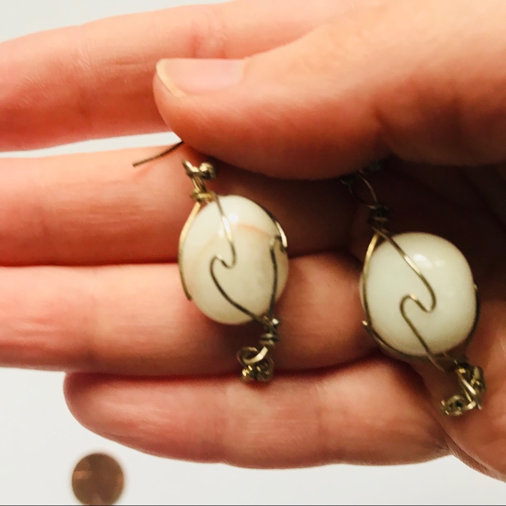 Handmade stone earrings - Picture 5 of 6